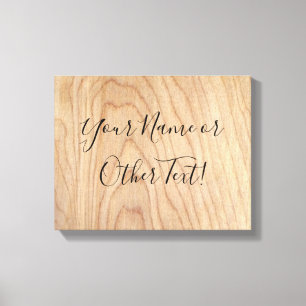 Toile Motif en bois brut moderne rustique imprimé