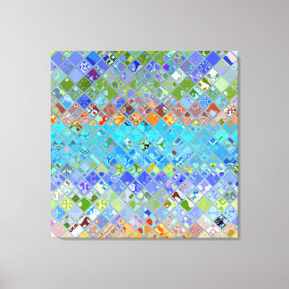 Toile Motif en mosaïque multicolore #2