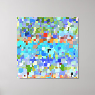 Toile Motif en mosaïque multicolore #3