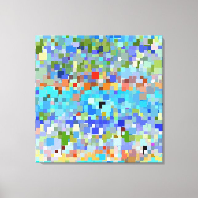 Toile Motif en mosaïque multicolore #3 (Recto)