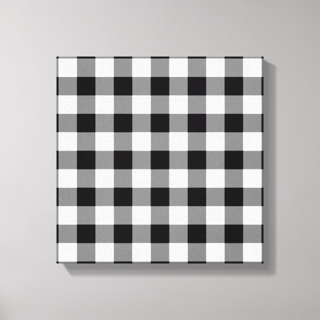 Toile Motif En vichy noir et blanc (Recto)