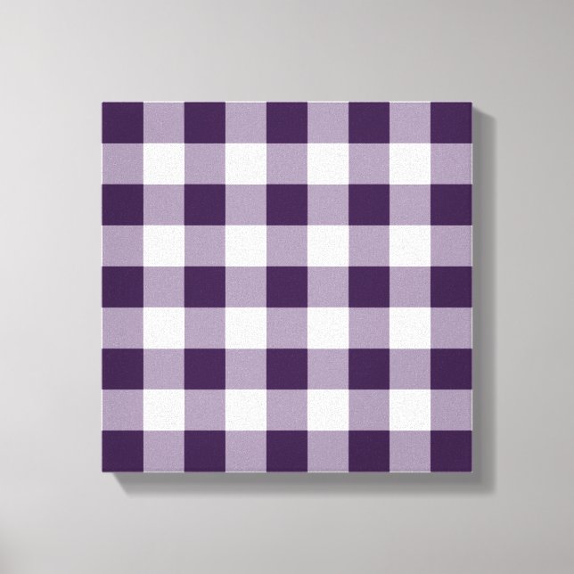 Toile Motif En vichy violet et blanc (Recto)