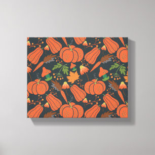 Toile Motif et carottes citrouille rouge sans soudure
