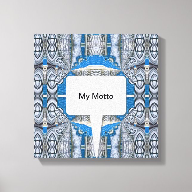 Toile Motif et texte fractionné psychédélique (Recto)