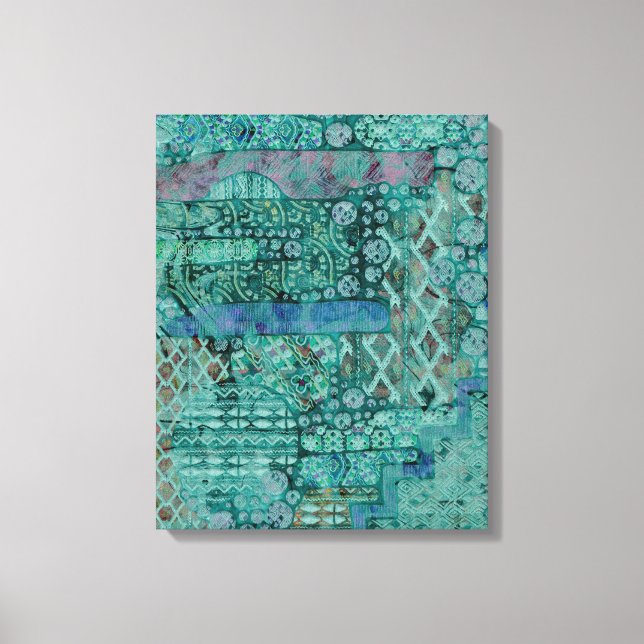 Toile Motif Ethno Abstrait - Folklore Art 2 (Recto)