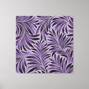 Toile Motif Feuille génial à Lilac et Grey