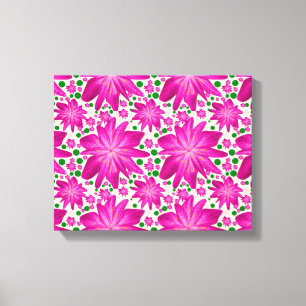 Toile Motif floral rose vif sans couture