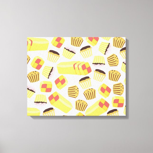 Toile Motif Gâteaux Rétro (Recto)