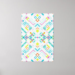 Toile Motif géométrique abstrait Aztec
