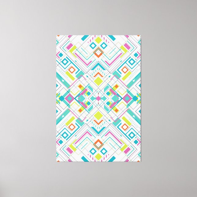 Toile Motif géométrique abstrait Aztec (Recto)