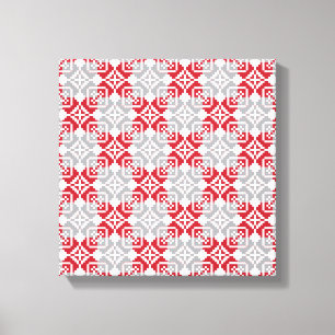 Toile Motif géométrique du soleil du matin de Lettonie I