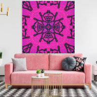 Motif géométrique rose et violet intense