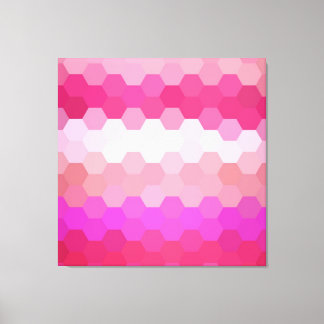 Toile Motif Hexagonal Rétro rose sans fil