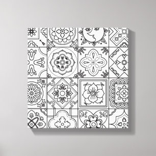 Toile Motif inspiré 6 de Talavera