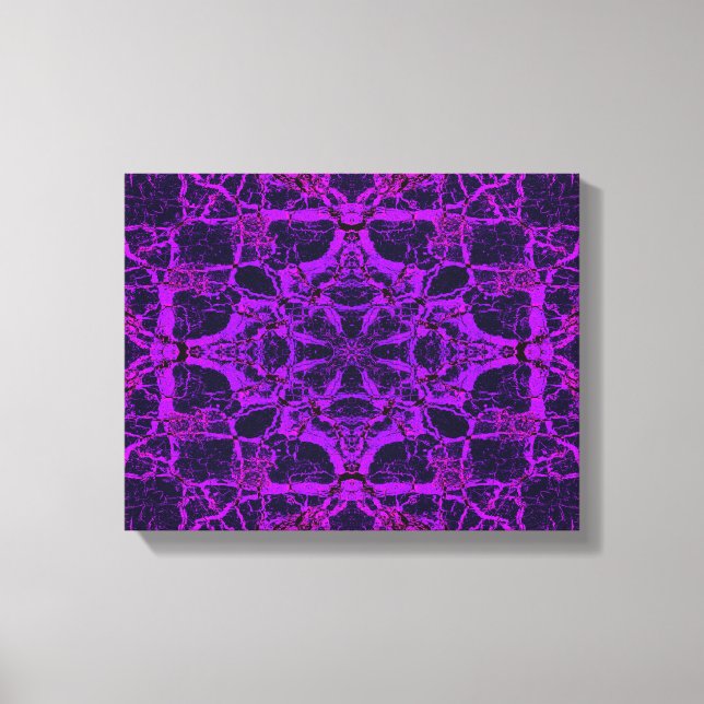 Toile Motif kaléidoscope violet (Recto)