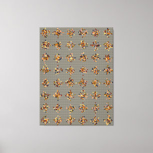 Toile Motif mathématique pixélisé