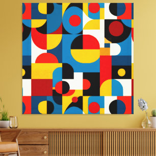 Toile Motif moderne géométrique dans le style Bauhaus