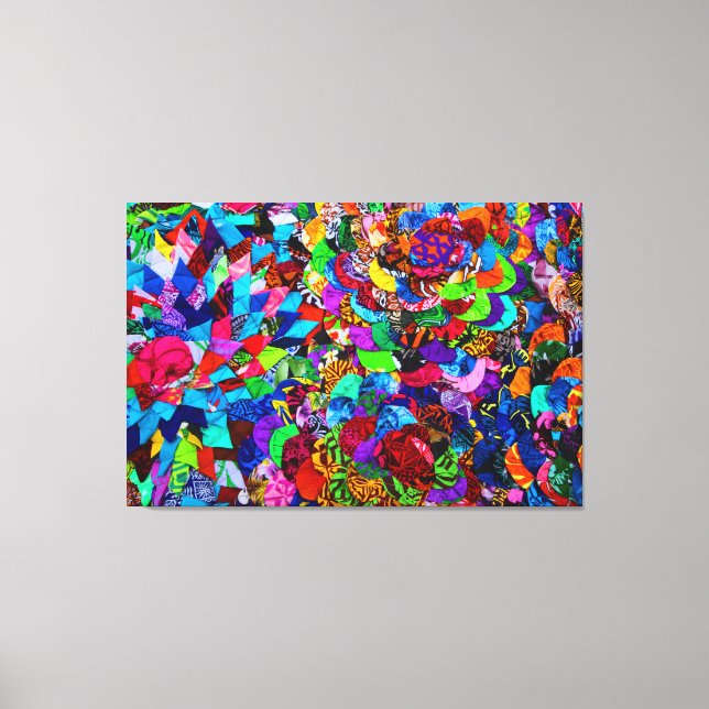 Toile MOTIF POLYNÉSIEN 32x48 (Recto)