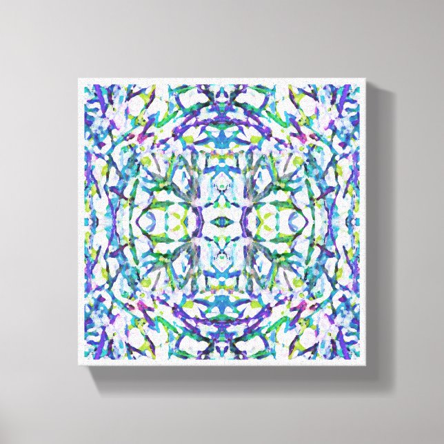 Toile Motif psychédélique bleu (Recto)