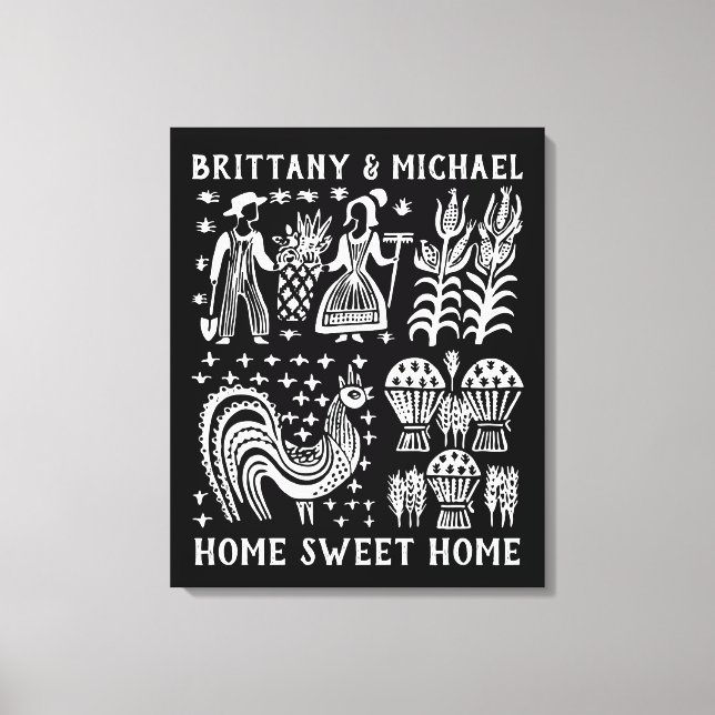 Toile Motif Pyrex vintage - Papillon (Amish Farmer) (Recto)