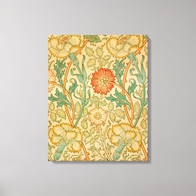 Toile Motif rose et fuchsia (par William Morris) (Recto)