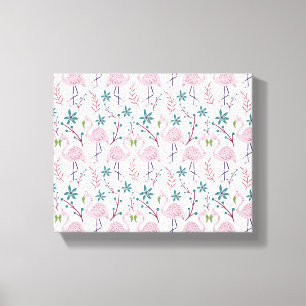 Toile Motif rose flamingo sans couture sur arrière - pla