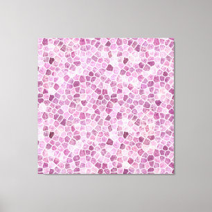 Toile Motif Terrazzo Patchwork Pavé Rose Pâle