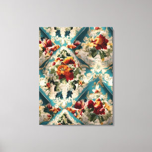 Toile Motif Whimsical Floral Italien
