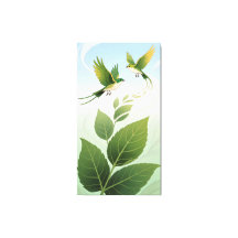 Motifs animés de feuilles et d'oiseaux