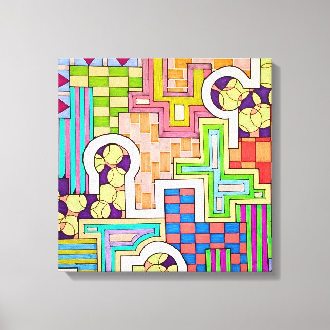 Toile Motifs colorés et espace négatif (Recto)