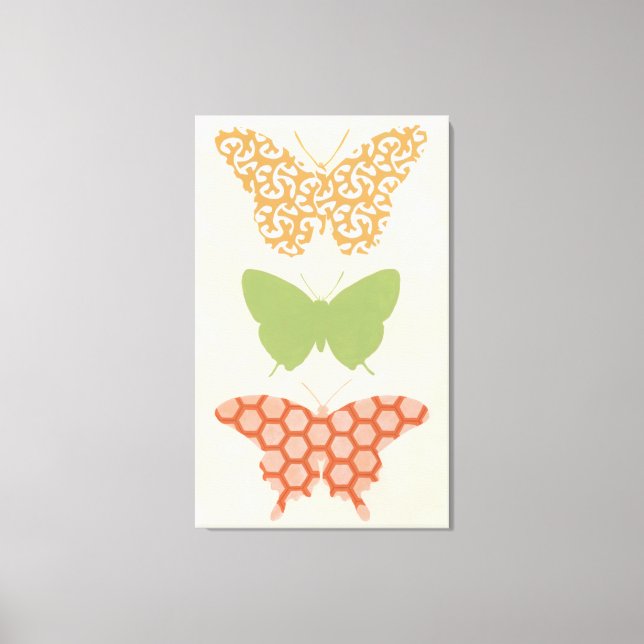 Toile Motifs papillons décoratifs sur Arrière - plan crè (Recto)