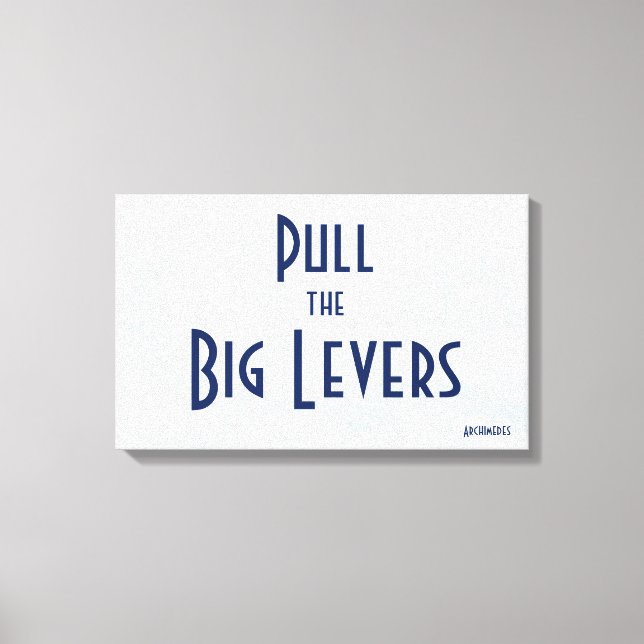 Toile Motivation du levier Archimède (Recto)