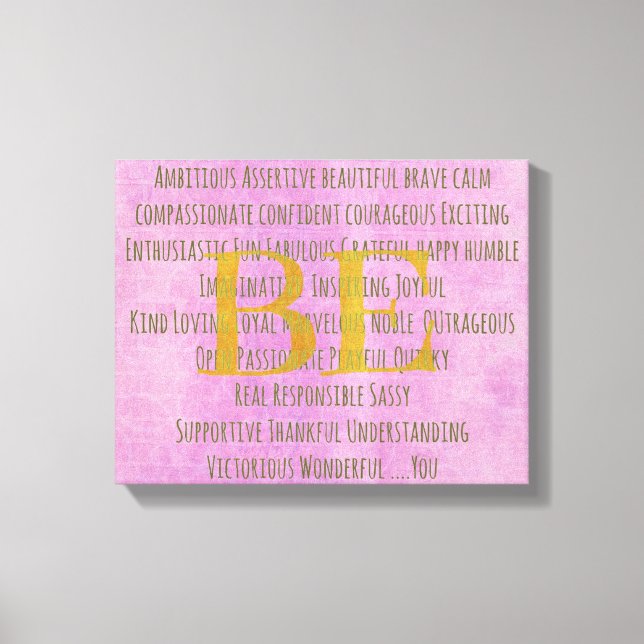 Toile Motivational Be You Citation (Recto)