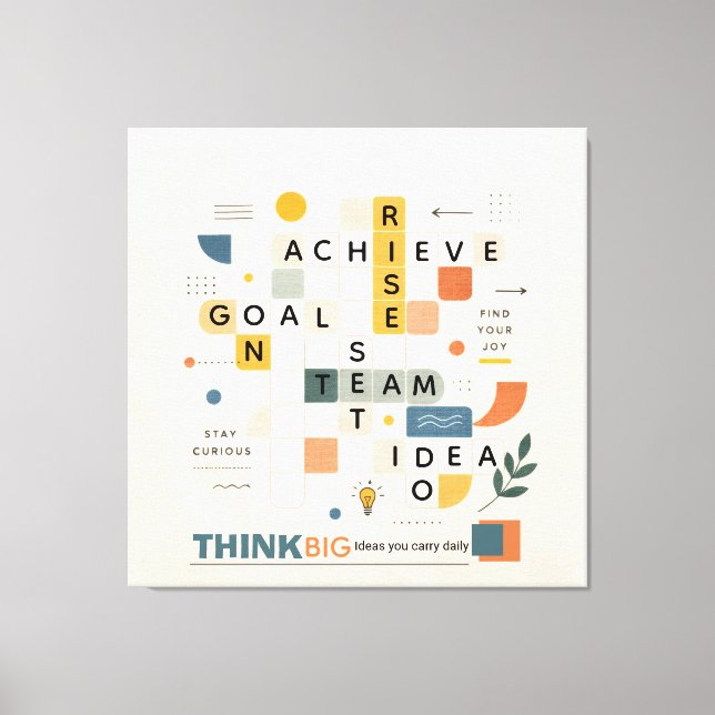 Toile Motivational inspirational minimalist typography  (Recto)