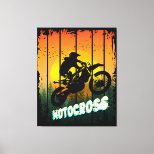 Toile Motocross nature conduite moto sports pilote