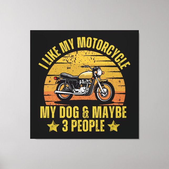 Toile Motocyclette de chien (Recto)
