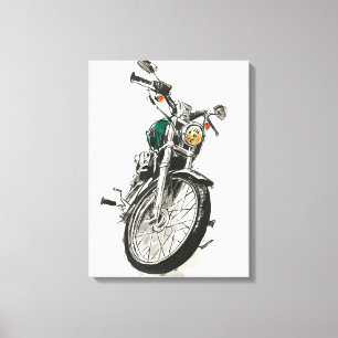Toile Motocyclette en encre I