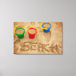 Toile Mots de sable de plage
