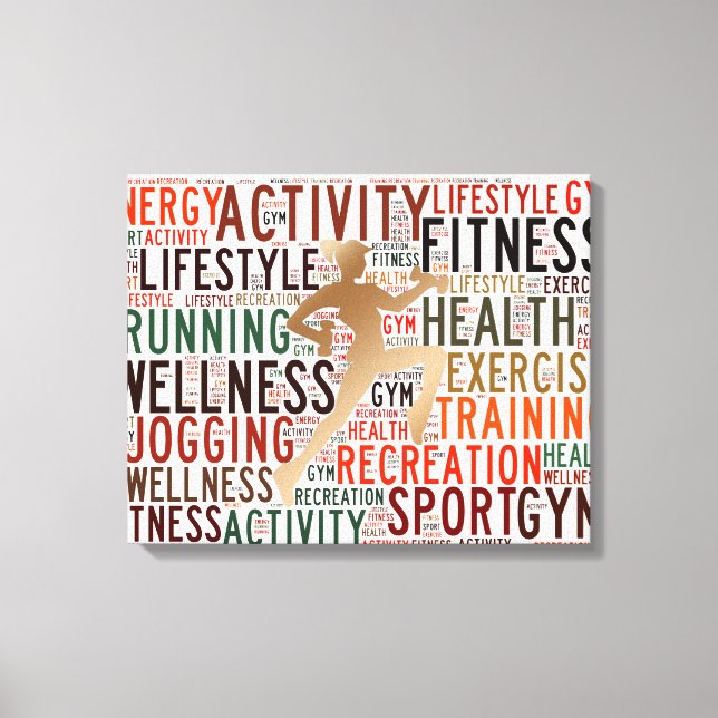 Toile Mots fitness (Recto)