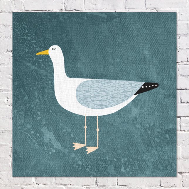 Toile Mouette (Fun seagull painting by Nic Squirrell)
