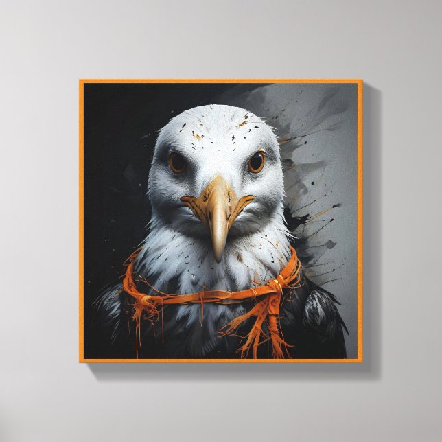 Toile Mouette éffrayante d'Halloween déguisée (Recto)