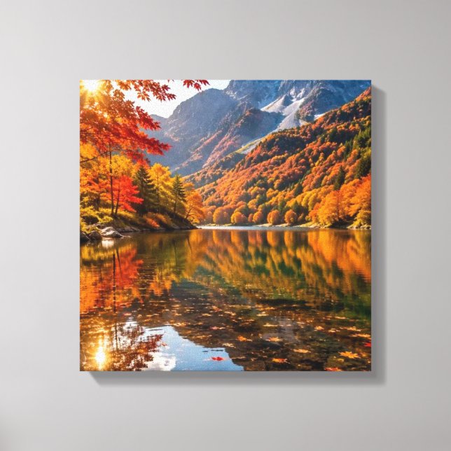 Toile Mountain Calm in Fall (Recto)