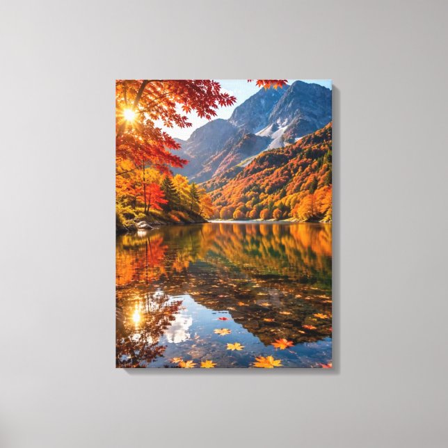 Toile Mountain Calm in Fall (Recto)