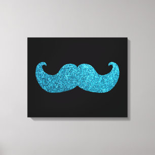Toile Moustache bleue de Bling (graphique de parties