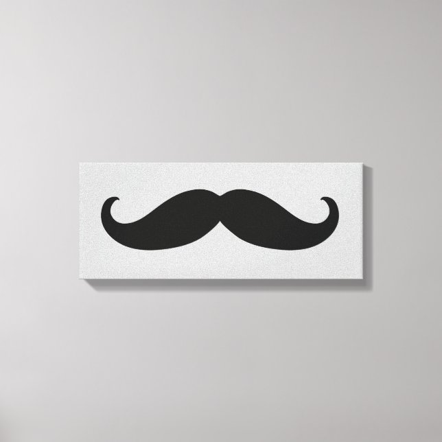 Toile Moustache noire Hipster (Recto)