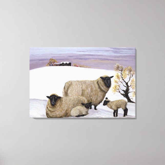 Toile Mouton en hiver (Recto)