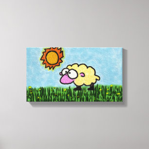 Toile Moutons ensoleillés