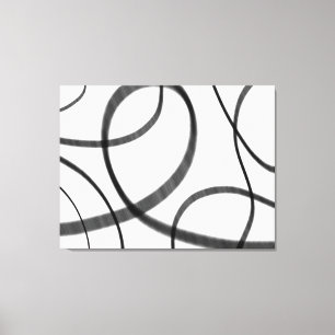 Toile Mouvement en noir et blanc
