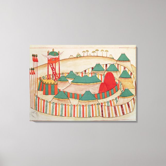 Toile Ms 1671 The Imperial Camp, c.1580 (Recto)