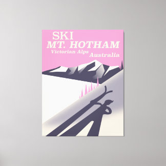 Toile Mt. Hotham, affiche de ski des Alpes victoriennes.